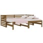 Dormeuse Estraibile Miele 2x(80x200) cm Legno Massello di Pino Dormeuse Estraibile Miele 2x(80x200) cm Legno Massello di Pino