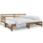 Dormeuse Estraibile Miele 2x(90x190) cm Legno Massello di Pino Dormeuse Estraibile Miele 2x(90x190) cm Legno Massello di Pino