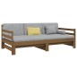 Dormeuse Estraibile Miele 2x(90x190) cm Legno Massello di Pino Dormeuse Estraibile Miele 2x(90x190) cm Legno Massello di Pino
