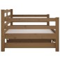 Dormeuse Estraibile Miele 2x(90x190) cm Legno Massello di Pino Dormeuse Estraibile Miele 2x(90x190) cm Legno Massello di Pino
