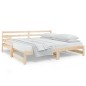 Dormeuse Estraibile 2x(90x190) cm Legno Massello di Pino Dormeuse Estraibile 2x(90x190) cm Legno Massello di Pino