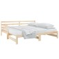 Dormeuse Estraibile 2x(90x190) cm Legno Massello di Pino Dormeuse Estraibile 2x(90x190) cm Legno Massello di Pino