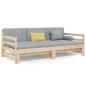 Dormeuse Estraibile 2x(90x190) cm Legno Massello di Pino Dormeuse Estraibile 2x(90x190) cm Legno Massello di Pino