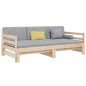 Dormeuse Estraibile 2x(90x190) cm Legno Massello di Pino Dormeuse Estraibile 2x(90x190) cm Legno Massello di Pino