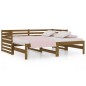 Dormeuse Estraibile Miele 2x(90x190) cm Legno Massello di Pino Dormeuse Estraibile Miele 2x(90x190) cm Legno Massello di Pino