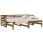 Dormeuse Estraibile Miele 2x(90x190) cm Legno Massello di Pino Dormeuse Estraibile Miele 2x(90x190) cm Legno Massello di Pino