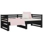 Dormeuse Estraibile Nera 2x(80x200) cm Legno Massello di Pino Dormeuse Estraibile Nera 2x(80x200) cm Legno Massello di Pino