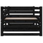 Dormeuse Estraibile Nera 2x(80x200) cm Legno Massello di Pino Dormeuse Estraibile Nera 2x(80x200) cm Legno Massello di Pino