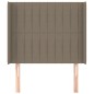 Testiera ad Orecchio Tortora 93x16x118/128 cm in Tessuto Testiera ad Orecchio Tortora 93x16x118/128 cm in Tessuto