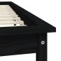 Giroletto Nero 120x190cm Legno Massello Pino 4FT Small Double Giroletto Nero 120x190cm Legno Massello Pino 4FT Small Double