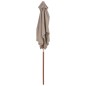 Ombrellone da Esterni con Palo in Legno 150x200 cm Grigio Talpa Ombrellone da Esterni con Palo in Legno 150x200 cm Grigio Talpa