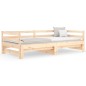 Dormeuse Estraibile 2x(90x190) cm Legno Massello di Pino Dormeuse Estraibile 2x(90x190) cm Legno Massello di Pino