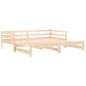Dormeuse Estraibile 2x(90x190) cm Legno Massello di Pino Dormeuse Estraibile 2x(90x190) cm Legno Massello di Pino