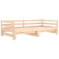 Dormeuse Estraibile 2x(90x190) cm Legno Massello di Pino Dormeuse Estraibile 2x(90x190) cm Legno Massello di Pino