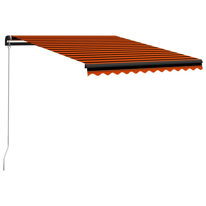 Tenda da Sole Retrattile Manuale 300x250 cm Arancione e Marrone Tenda da Sole Retrattile Manuale 300x250 cm Arancione e Marrone