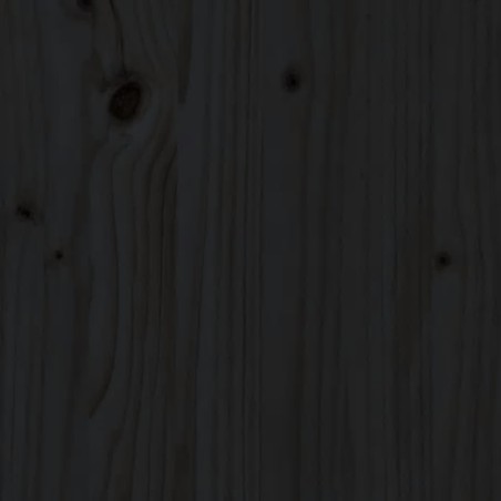 Dormeuse Estraibile Nera 2x(80x200) cm Legno Massello di Pino