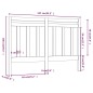 Testiera per Letto 141x4x100 cm in Legno Massello di Pino Testiera per Letto 141x4x100 cm in Legno Massello di Pino