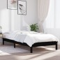 Giroletto Nero 75x190 cm Legno Massello Pino 2FT6 Small Single Giroletto Nero 75x190 cm Legno Massello Pino 2FT6 Small Single