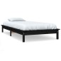 Giroletto Nero 75x190 cm Legno Massello Pino 2FT6 Small Single Giroletto Nero 75x190 cm Legno Massello Pino 2FT6 Small Single