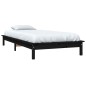 Giroletto Nero 75x190 cm Legno Massello Pino 2FT6 Small Single Giroletto Nero 75x190 cm Legno Massello Pino 2FT6 Small Single
