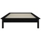 Giroletto Nero 75x190 cm Legno Massello Pino 2FT6 Small Single Giroletto Nero 75x190 cm Legno Massello Pino 2FT6 Small Single