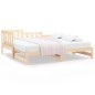 Dormeuse Estraibile 2x(90x190) cm Legno Massello di Pino Dormeuse Estraibile 2x(90x190) cm Legno Massello di Pino