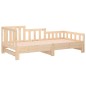 Dormeuse Estraibile 2x(90x190) cm Legno Massello di Pino Dormeuse Estraibile 2x(90x190) cm Legno Massello di Pino