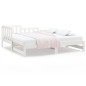 Dormeuse Estraibile Bianca 2x(90x200) cm Legno Massello di Pino Dormeuse Estraibile Bianca 2x(90x200) cm Legno Massello di Pino