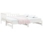 Dormeuse Estraibile Bianca 2x(90x200) cm Legno Massello di Pino Dormeuse Estraibile Bianca 2x(90x200) cm Legno Massello di Pino