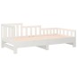 Dormeuse Estraibile Bianca 2x(90x200) cm Legno Massello di Pino Dormeuse Estraibile Bianca 2x(90x200) cm Legno Massello di Pino