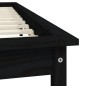 Giroletto Nero 180x200 cm Legno Massello di Pino 6FT Super King Giroletto Nero 180x200 cm Legno Massello di Pino 6FT Super King