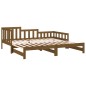 Dormeuse Estraibile Miele 2x(90x200) cm Legno Massello di Pino Dormeuse Estraibile Miele 2x(90x200) cm Legno Massello di Pino