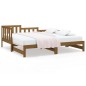 Dormeuse Estraibile Miele 2x(90x190) cm Legno Massello di Pino Dormeuse Estraibile Miele 2x(90x190) cm Legno Massello di Pino
