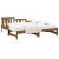 Dormeuse Estraibile Miele 2x(90x190) cm Legno Massello di Pino Dormeuse Estraibile Miele 2x(90x190) cm Legno Massello di Pino