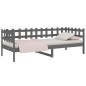 Dormeuse Grigia 80x200 cm in Legno Massello di Pino Dormeuse Grigia 80x200 cm in Legno Massello di Pino