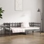 Dormeuse Grigia 80x200 cm in Legno Massello di Pino Dormeuse Grigia 80x200 cm in Legno Massello di Pino