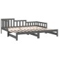 Dormeuse Estraibile Grigia 2x(90x190) cm Legno Massello di Pino Dormeuse Estraibile Grigia 2x(90x190) cm Legno Massello di Pino