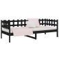 Dormeuse Nera 90x190 cm in Legno Massello di Pino Dormeuse Nera 90x190 cm in Legno Massello di Pino