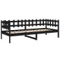 Dormeuse Nera 90x190 cm in Legno Massello di Pino Dormeuse Nera 90x190 cm in Legno Massello di Pino