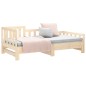 Dormeuse Estraibile 2x(80x200) cm in Legno Massello di Pino Dormeuse Estraibile 2x(80x200) cm in Legno Massello di Pino