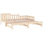 Dormeuse Estraibile 2x(80x200) cm in Legno Massello di Pino Dormeuse Estraibile 2x(80x200) cm in Legno Massello di Pino