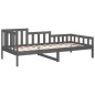 vidaXL Dormeuse Grigia 90x200 cm in Legno Massello di Pino