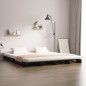 Letto a Pallet Nero 160x200 cm in Legno Massello di Pino