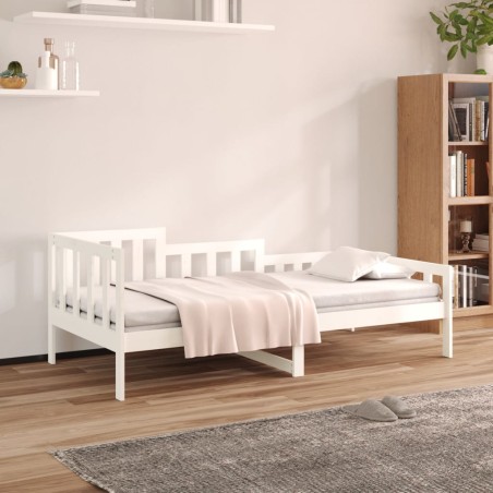 Dormeuse Bianca 90x190 cm in Legno Massello di Pino