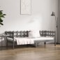 Dormeuse Grigia 90x190 cm in Legno Massello di Pino Dormeuse Grigia 90x190 cm in Legno Massello di Pino