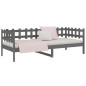 Dormeuse Grigia 90x190 cm in Legno Massello di Pino Dormeuse Grigia 90x190 cm in Legno Massello di Pino