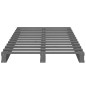 Letto a Pallet Grigio 90x190 cm in Massello di Pino 3FT Single Letto a Pallet Grigio 90x190 cm in Massello di Pino 3FT Single