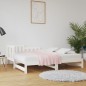 Dormeuse Estraibile Bianca 2x(90x190) cm Legno Massello di Pino Dormeuse Estraibile Bianca 2x(90x190) cm Legno Massello di Pino