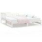 Dormeuse Estraibile Bianca 2x(90x190) cm Legno Massello di Pino Dormeuse Estraibile Bianca 2x(90x190) cm Legno Massello di Pino