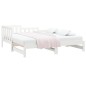 Dormeuse Estraibile Bianca 2x(90x190) cm Legno Massello di Pino Dormeuse Estraibile Bianca 2x(90x190) cm Legno Massello di Pino